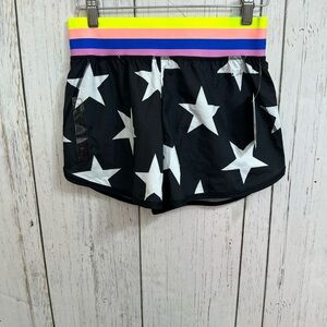 DSG Kids Starry Black Shorts with Vibrant Waistband